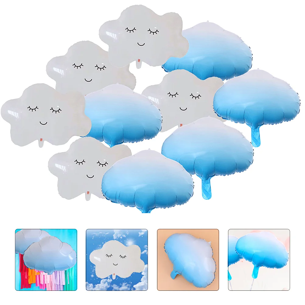 

10 Pcs Cloud Balloon Set Party Balloons Baby Kit Aluminum Photo Props Adorable Layout Film Supplies Decorative Bride Ballons