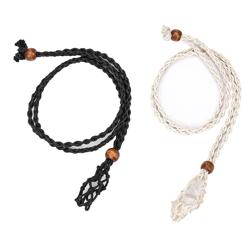

2PCS Necklace Rope Empty Stone Frame Adjustable Necklace Used To Make Diy Crystal Quartz Necklace Pendant