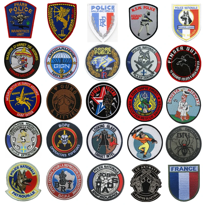 

France Insignia HOOK Embroidery Badge Patches Armbands Patch Clothes for Hat Bag Decorative Accessories