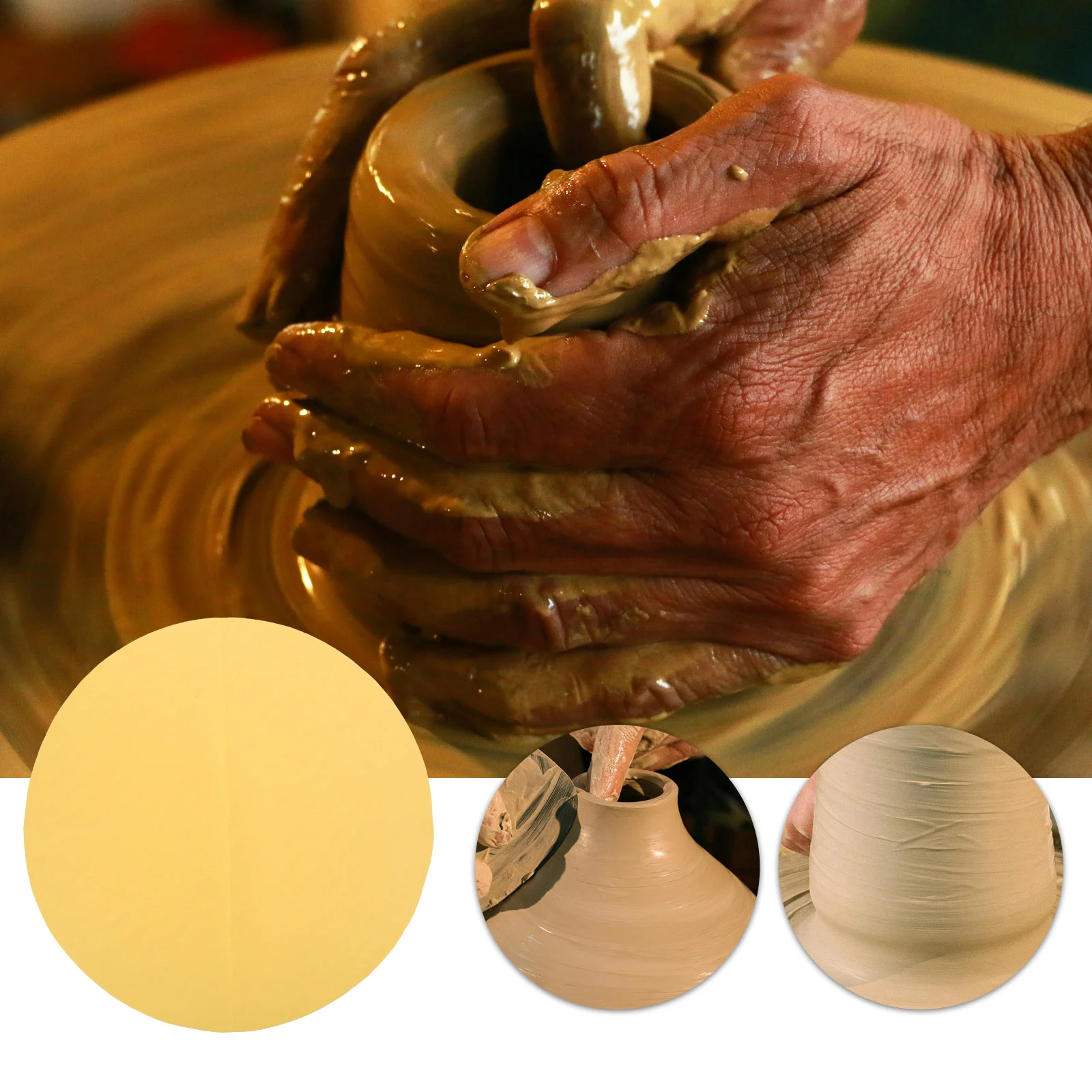 Круглая глиняная ткань для керамики замша аксессуары полотенец подушечка из ПВА