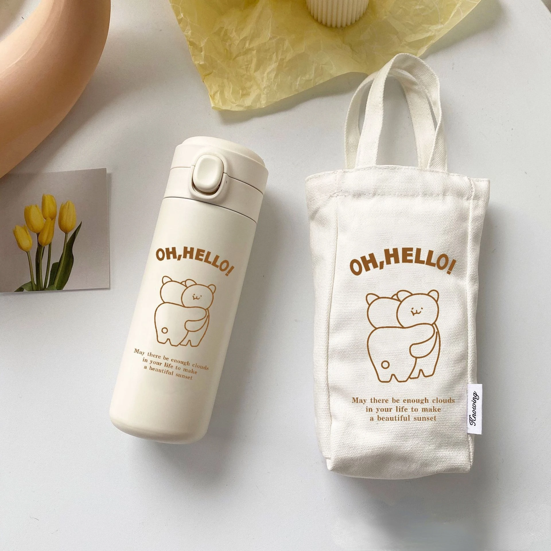 

*Mushrooms Garden*High-value Large-capacity Stainless Steel Korean Cute Cup Student Love Insulation Cup Girl Portable Coffee Cup