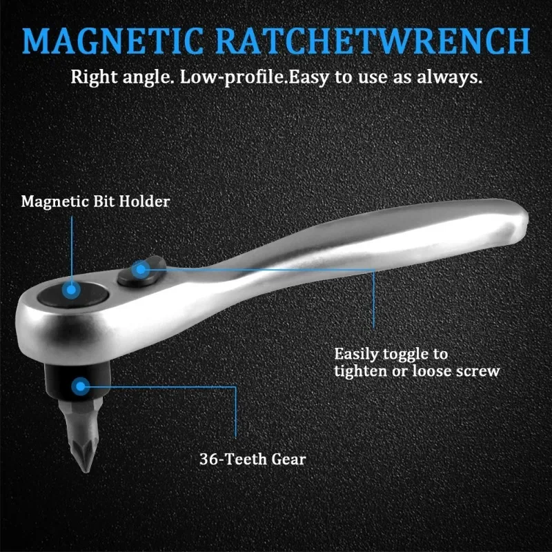 Набор мини-трещотки включает в себя 36 насадок для отвертки инструменты