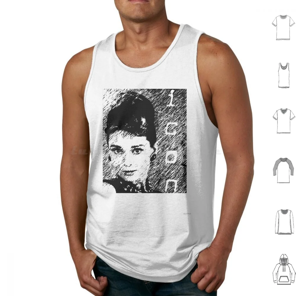 Хлопковые майки с принтом Одри Хепберн на завтрак в S классическом голливудском