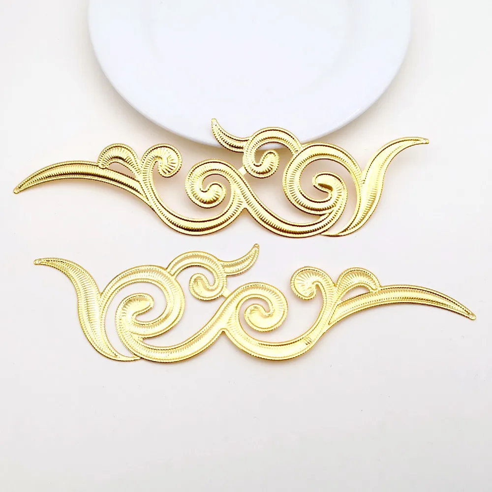 Big Auspicious Clouds Filigree Wraps Connectors Ancient Metal Crafts Gift Diy Jewelry Accessories