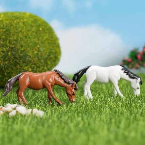 Мини фигурки лошадей из ПВХ, 2 шт.