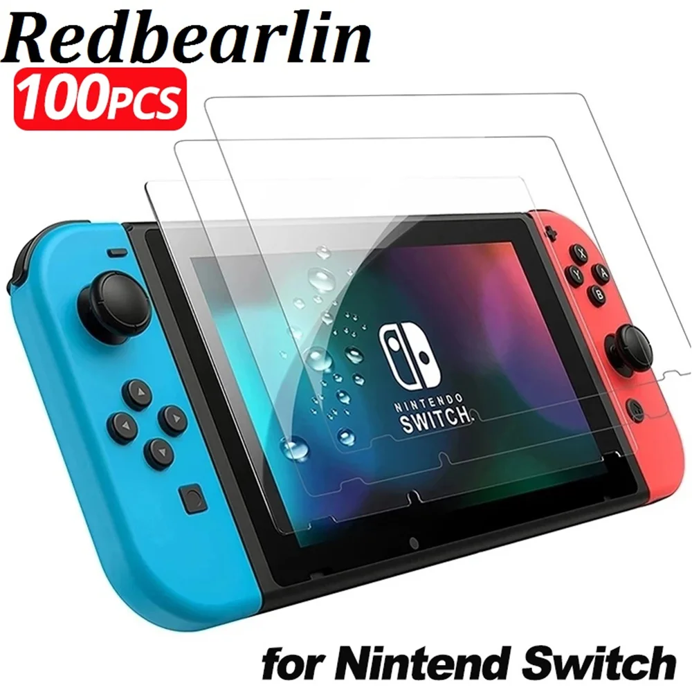 100Pcs Protective Tempered Glass For Nintend Switch Lite Screen Protector Film For Nintendos Switch NS OLED Glass Accessories