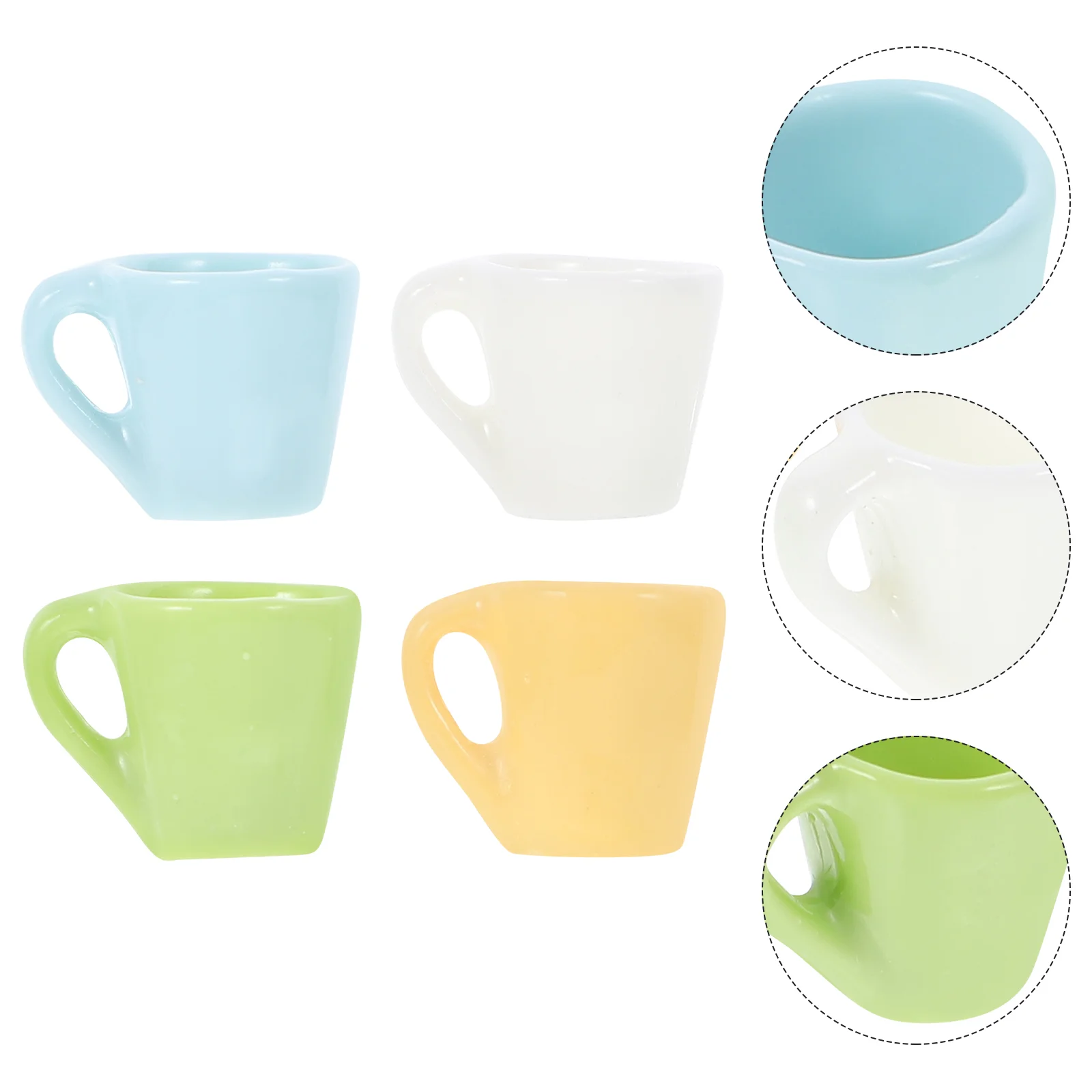 

16 Pcs Mini Mug Micro Toys Kids Kitchen Cups House Resin Child Miniature Dollhouse Accessories