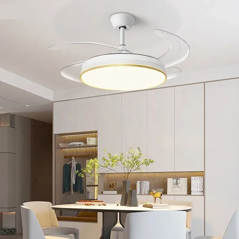 Выдвижной потолочный вентилятор для люстры в современном минималистичном стиле