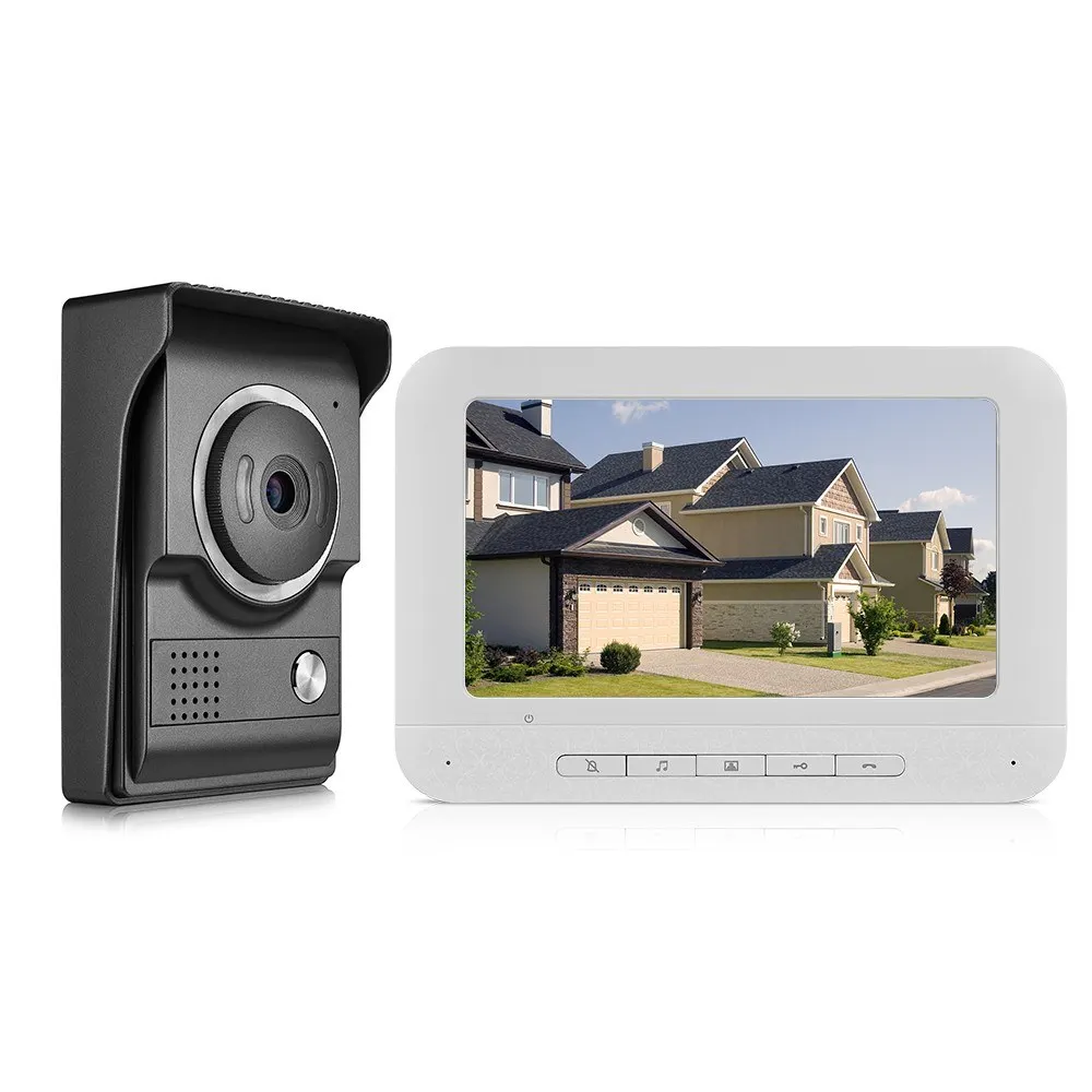 

7inch Video Door Phone Doorbell Intercom Kit TFT-LCD Color Screen 1 Indoor Monitor 1