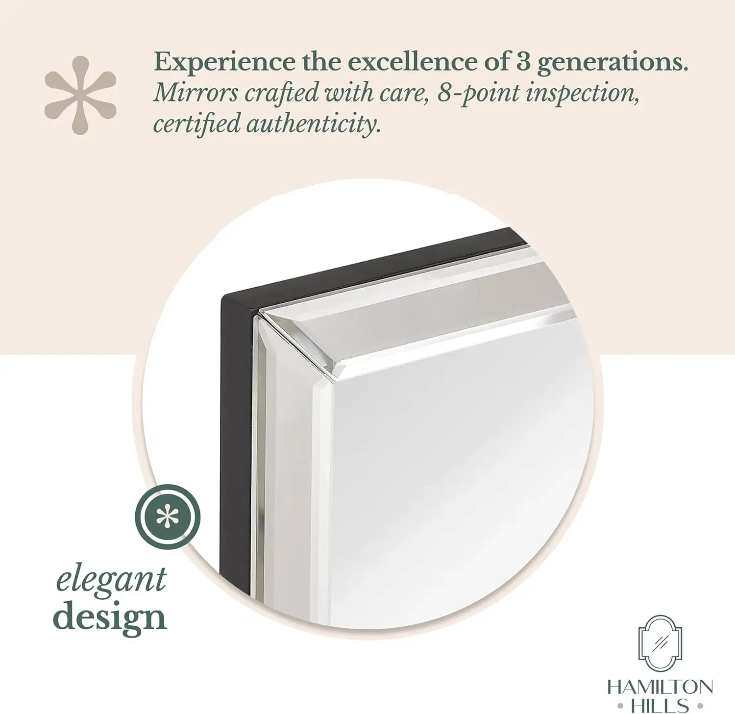 Тройное зеркало в серебряной рамке 40x48 дюймов. Зеркало полный рост со скошенными