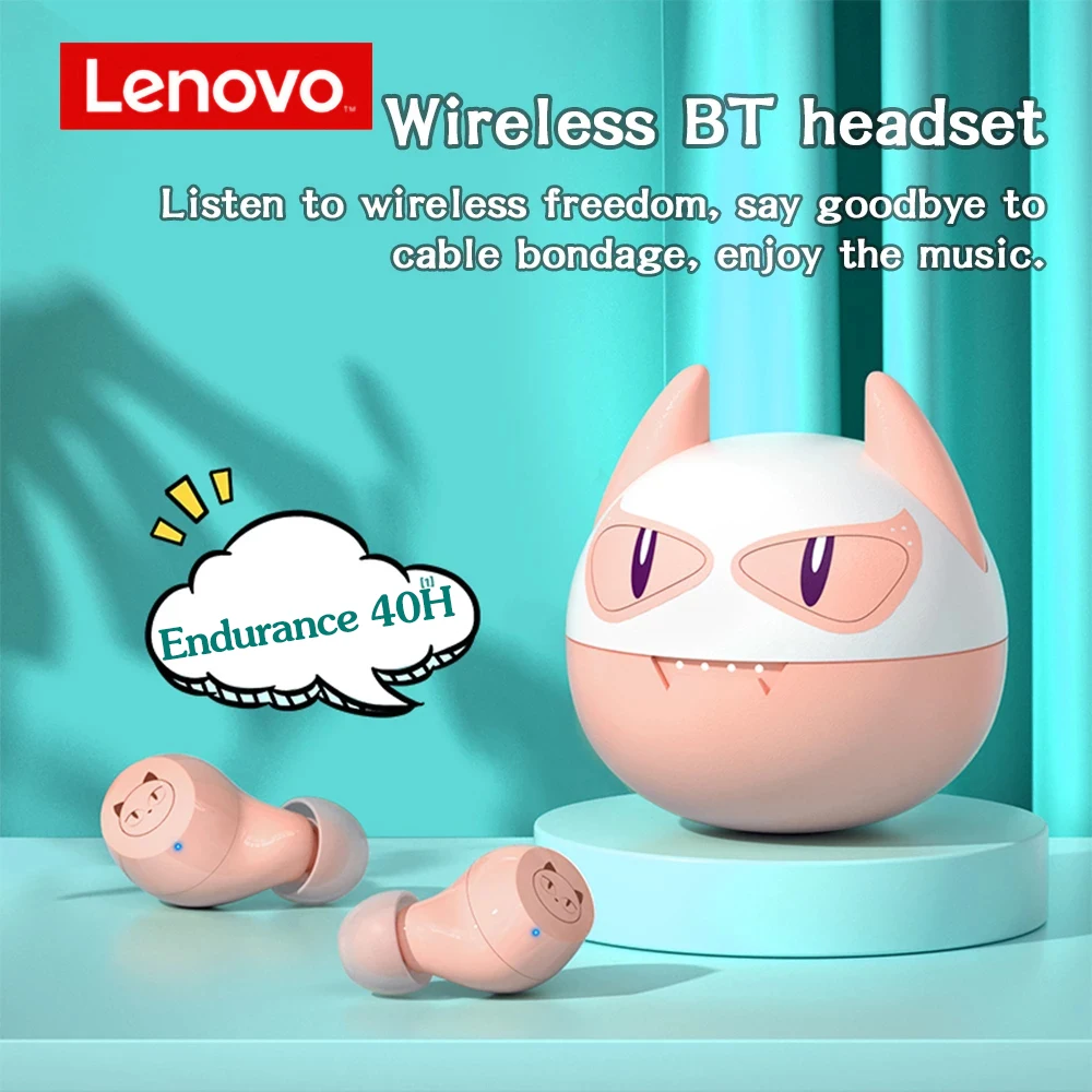 

Lenovo thinkplus X15 TWS In-Ear Bluetooth 5.0 Headphones HiFi Stereo Mini Wireless Cute Appearance with Earplugs Children's Gift