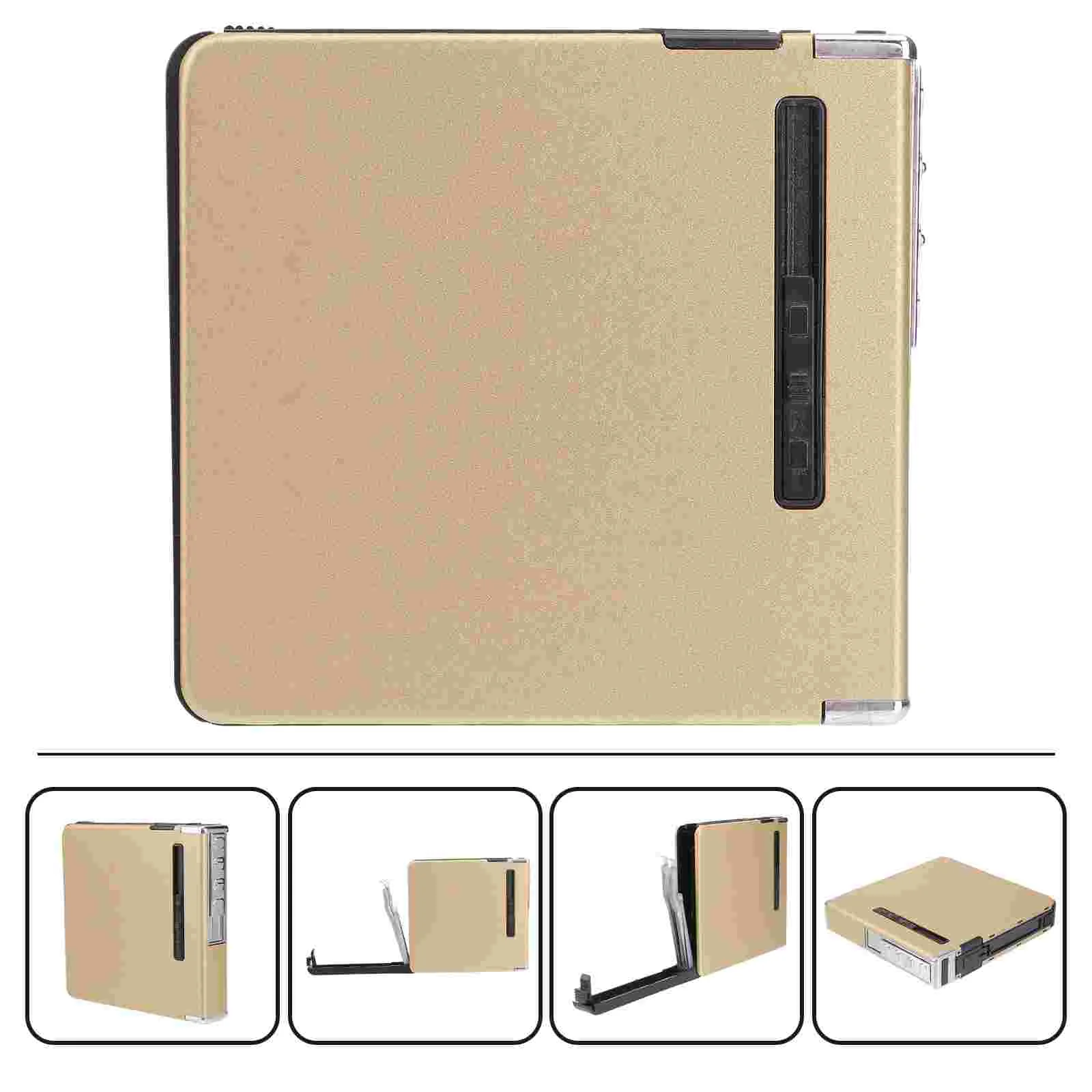 

1pc Electric Rechargeable USB Portable Brushed Texture Aluminum Alloy Durable Convenient Lighter Case