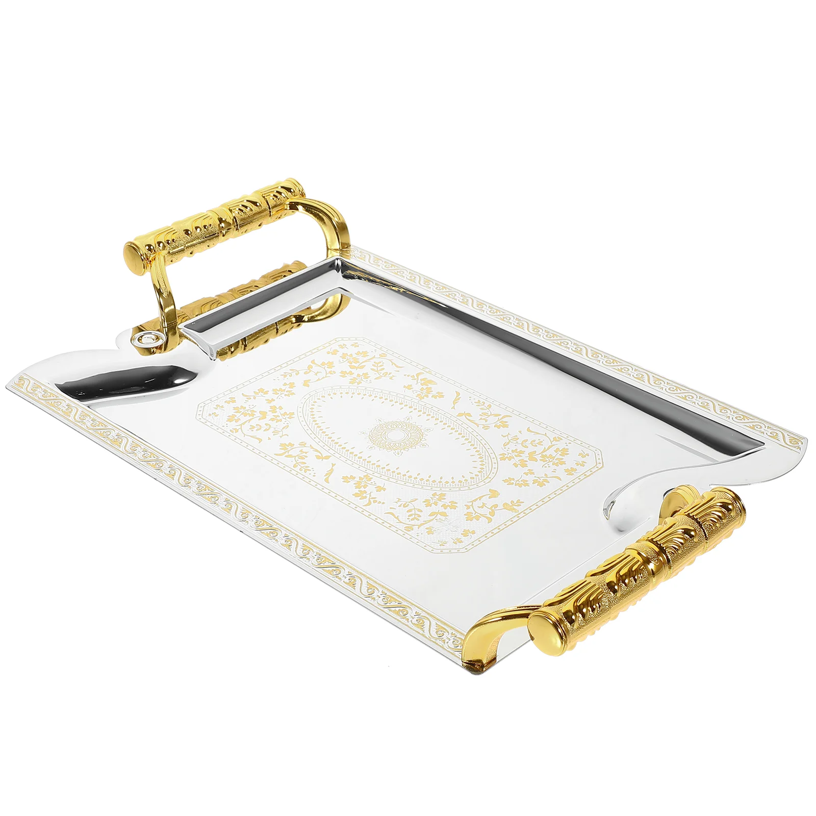 

Restaurant Dessert Tray European Style Fruit Storage Plate Serving Platter with Handle