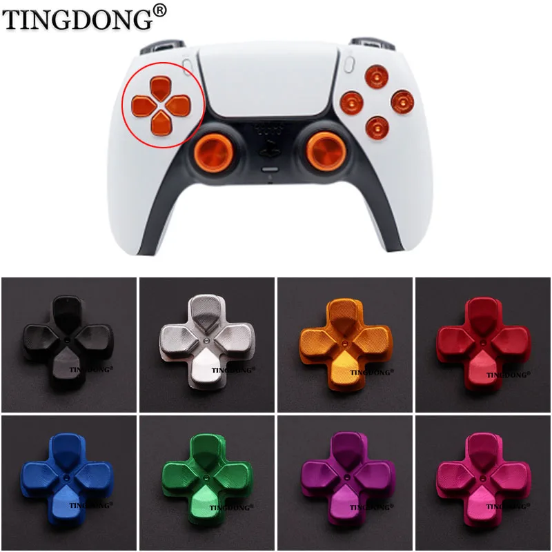8Colors Metal Dpad Button Aluminum Direction Button For Playstation5 Dualshock 5 PS5 Controller D-pad Cross Button replacement