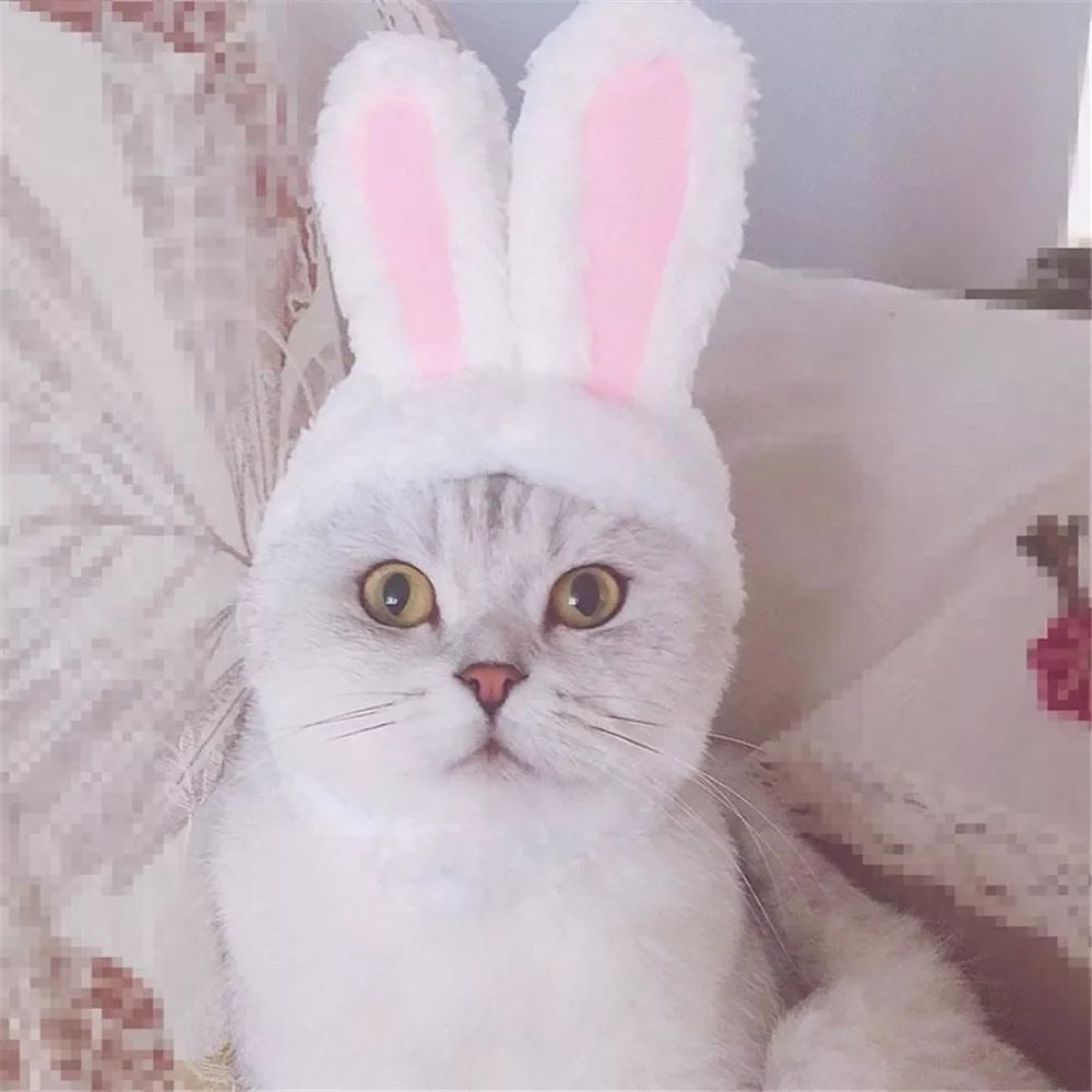 

2023NEW Easter Cute Costume Easter Cap Bunny Rabbit Hat with Ears for Cats and Small Dogs Pets Costume Accessories Birthday Phot