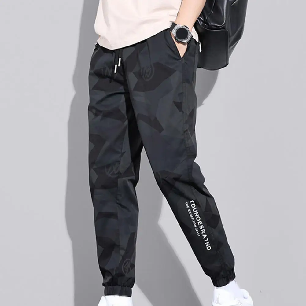 

Waist Pants Deep 2022 Summer Crotch Sweatpants Jogger Masculino Camouflage Breathable Mid Men Moletom Cargo Letter Print Hip-hop