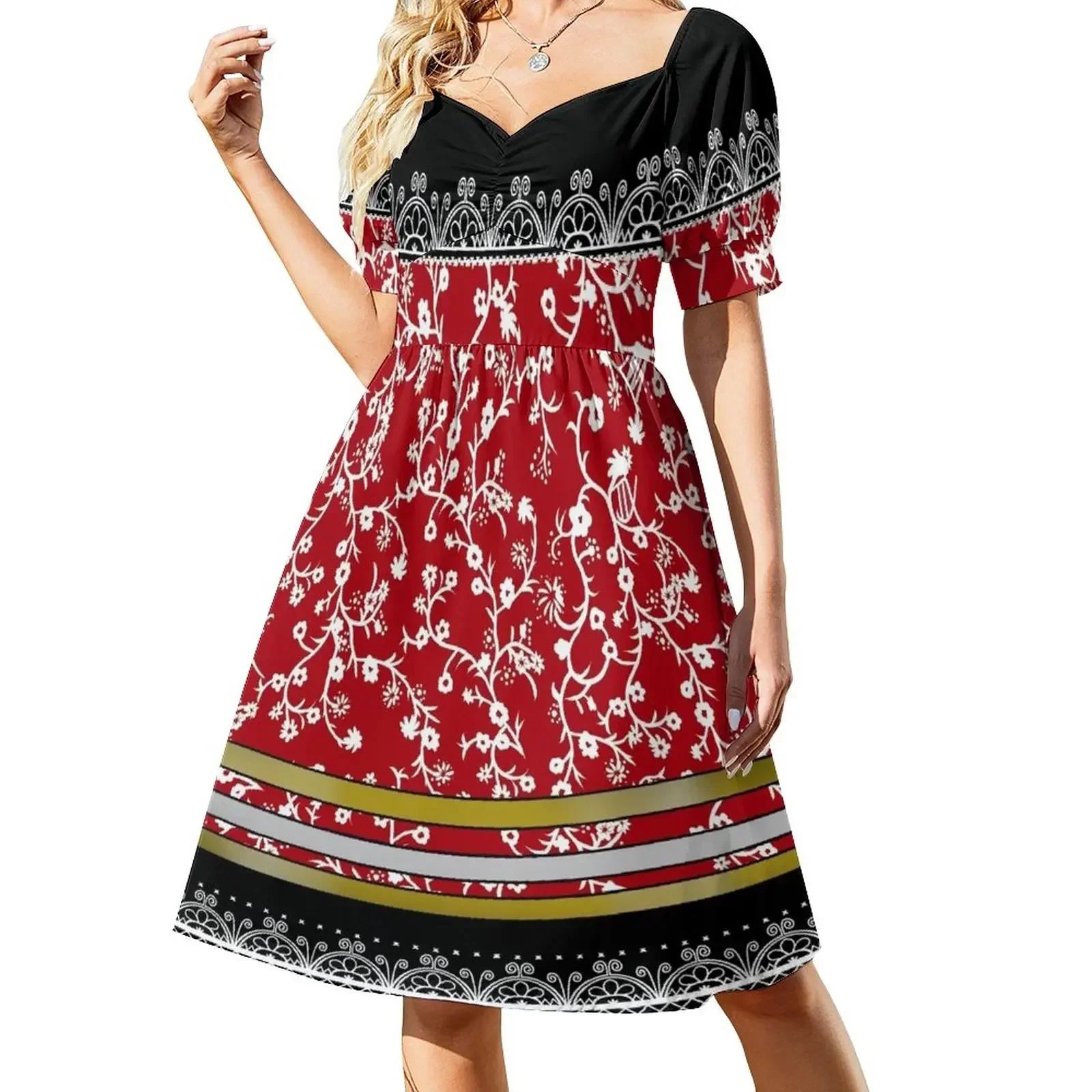 Красное платье без рукавов Skydomes элегантные платья больших размеров на день