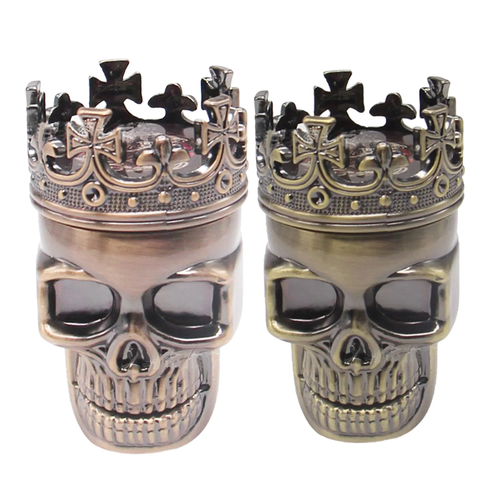 

Classic King Skull Metal Tobacco Herb Spice Grinder Triple Layers Crusher Hand Muller Smoke Grinders Smoking Accessories Gift