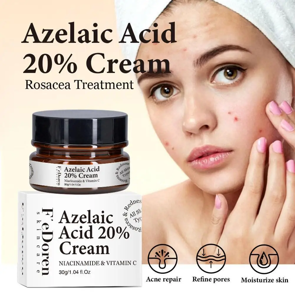 

Remove Melasma Azelaic Acid 20% Whitening Fades Acne Cream Freckle Dark Pigment Spots Melanin Alpha Arbutin Face Cream Skin Care