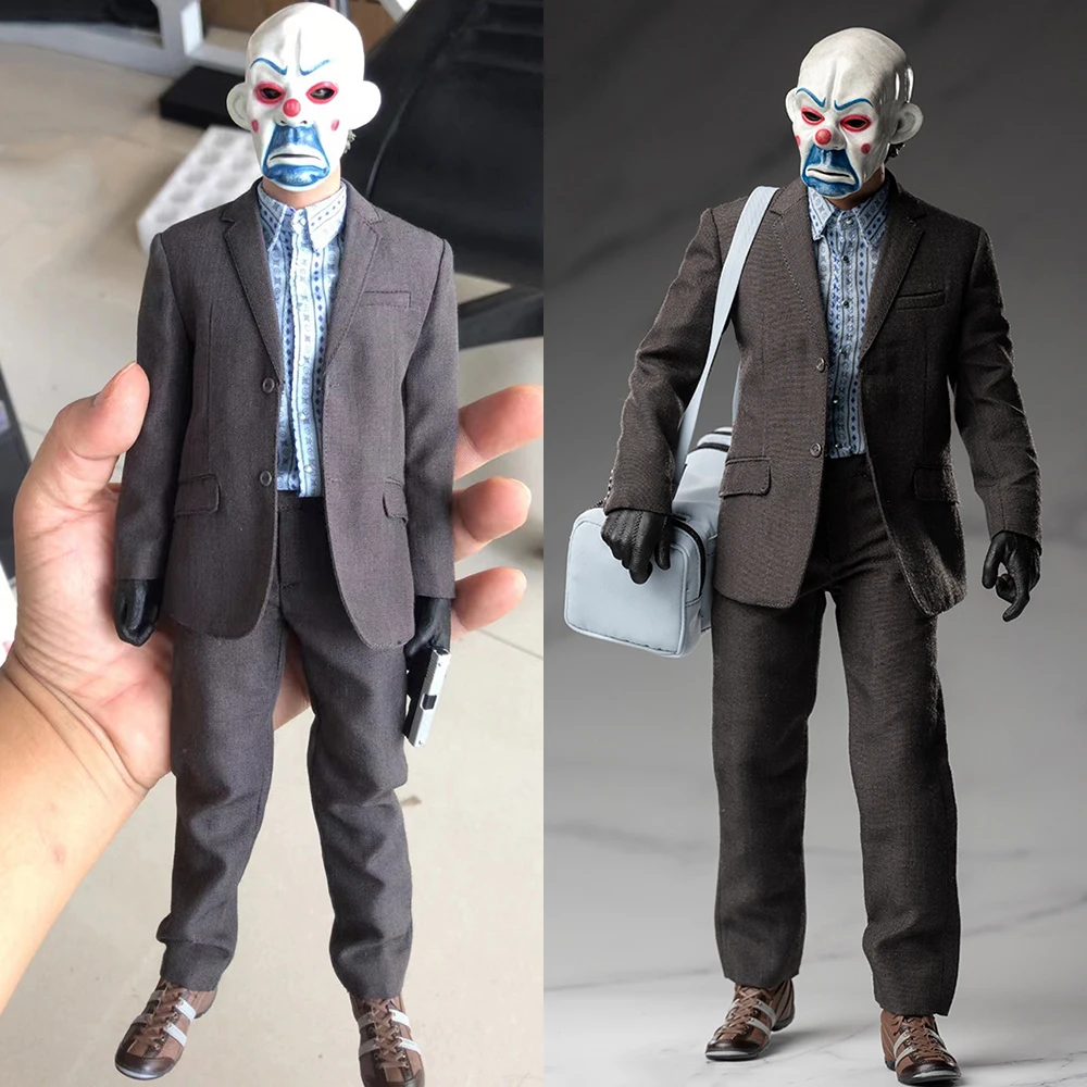 

TOPO TP003 1/6 Scale Bank Robber Clown Heath Ledger Clothes Suit Head Sculpt Model for 12 inches MB001 Body