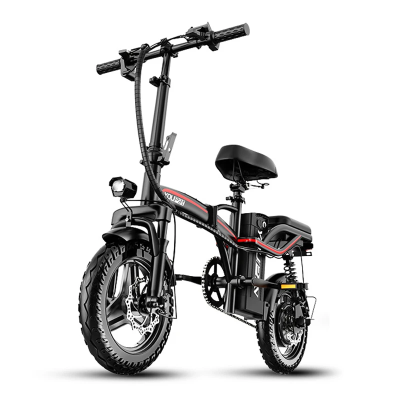 

New Light Cheap E-bike 14 Inch E Bike 48V 28Ah Battery Portable Ebike Folding Electric Bike Bicycle