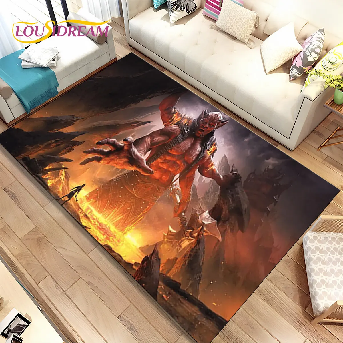 

TES The Elder Scrolls PC Game Gamer Area Rug,Carpet Rug for Living Room Bedroom Sofa Doormat Decoration,kids Non-slip Floor Mat
