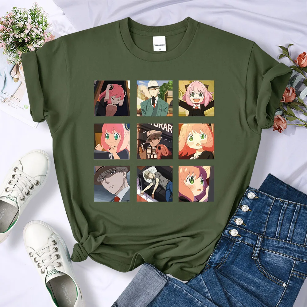 

Футболка женская универсальная с героями мультфильма «Spy X Family», Повседневная модная одежда в стиле хип-хоп, разные цвета