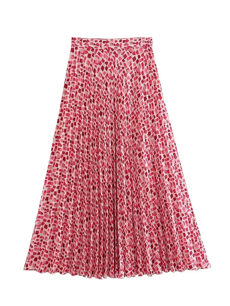 

Женская плиссированная длинная юбка, Прозрачная Юбка с завышенной талией, плиссированная юбка миди, лето 2023, юбки для женщин, юбки для женщин