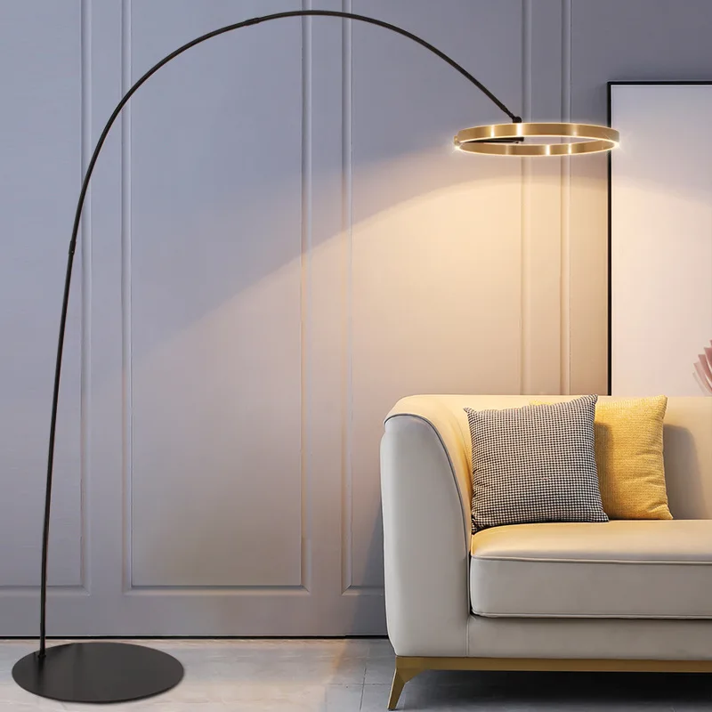 

Italian Designer Post Modern Light Luxury Creative Minimalist Fishing LED Floor Lamp Living Room Exhibition Hall Decorative Lamp