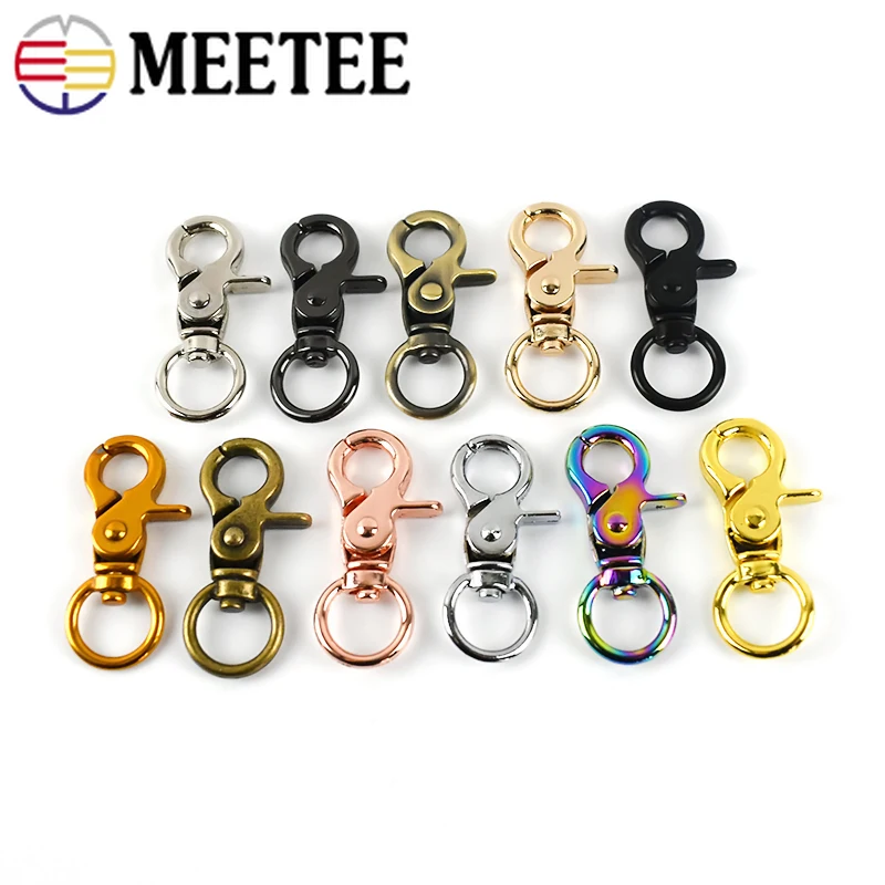 5/10/20Pcs Metal Bag Buckle Key Ring Lobster Clasps Swivel Trigger Clips Snap Buckles Hooks for Bags DIY Connection Accessories