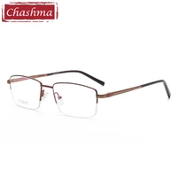 chashma gentlemen pure titanium eyeglasses titan frame lentes optics top quality light eyewear male big eye glasses