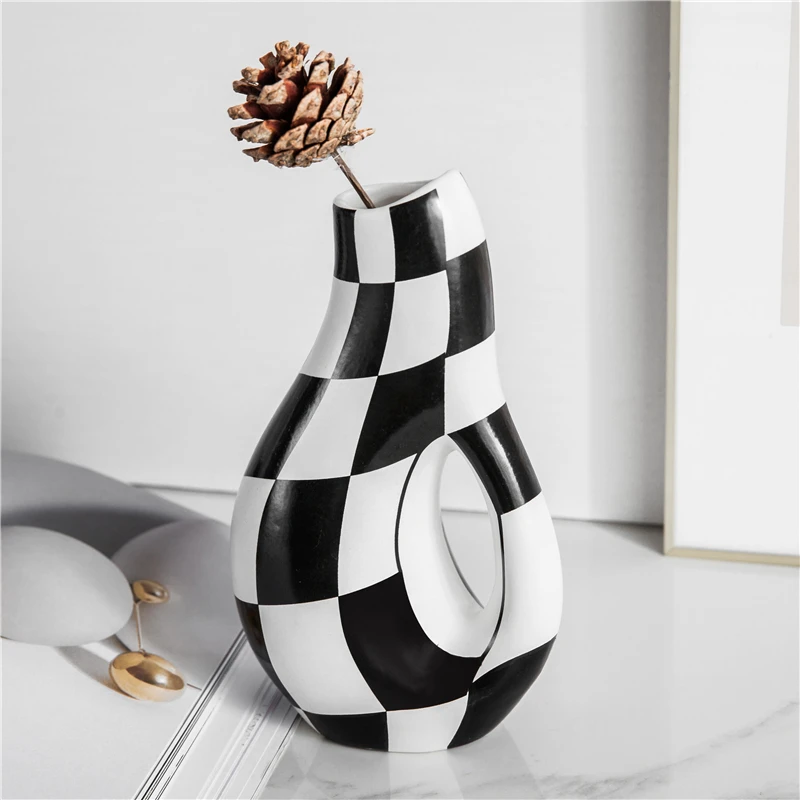 Vintage Luxury Flower Vase Modern Ceramic Outdoor Desk Nordic Vase Minimalist Aesthetic Hogar Y Decoracion Home Decor WWH25XP