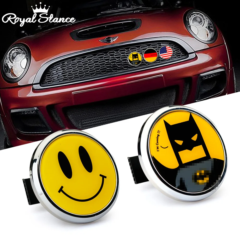 Автомобильная 3d-наклейка с передней решеткой, металлическая эмблема, автомобильный значок, украшение кузова автомобиля, универсальные наклейки, автомобильные аксессуары