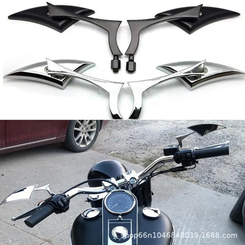 

2pcs Universal Blade Motorcycle Rearview Side Mirrors For Honda Yamaha Kawasaki Suzuki Touring Cruiser Chopper Bike