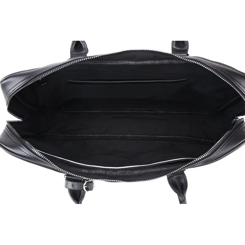 Business Men Leather Briefcase Large Capacity Handbag Casual Computer Laptop Bag Multi-Functional Tote File Bag For Male