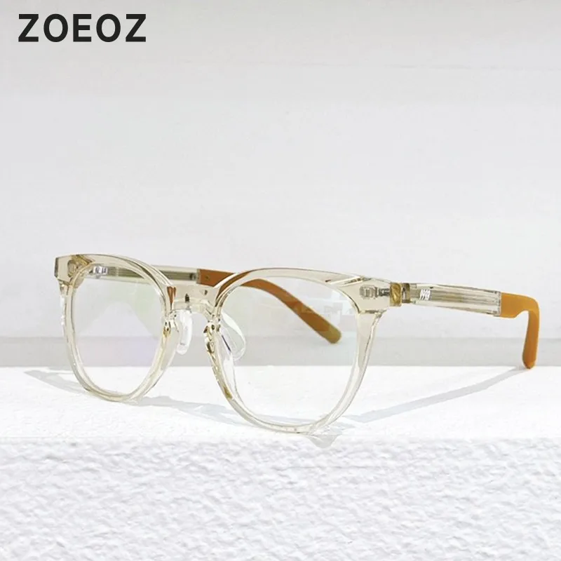 

Vintage round frame glasses women eyeglass frames Acetate glasses men Optical Available with myopia Anti Blue Light lens