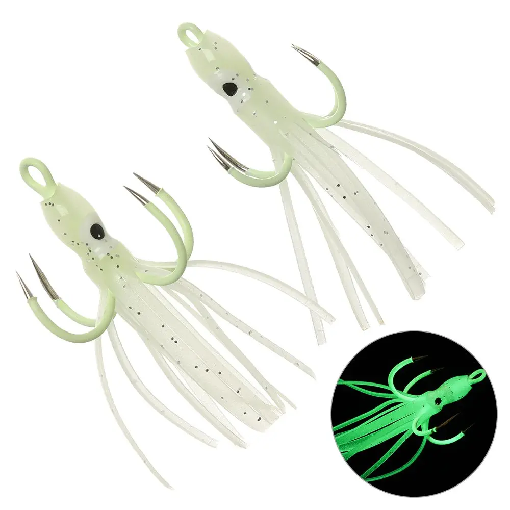 

1Pcs 6-62cm Luminous Fishing Wobbler Jig Soft Bait Squid Fish Hook Artificial Minnow Crankbait Fishing Tackle Lure