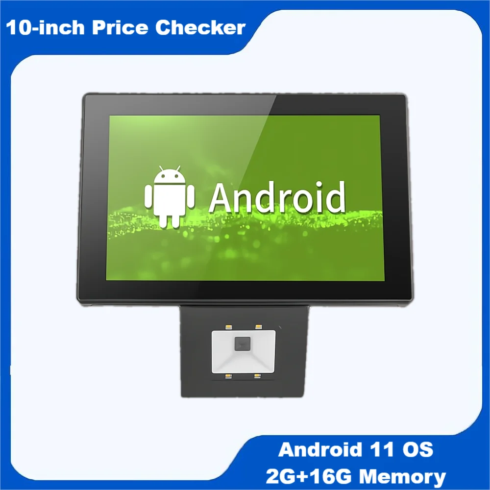 

10.1 Inch Screen Android Price Checker Wall Mount POS Terminal With Barcode QR Code Reader Price Checking WIFI Ethernet