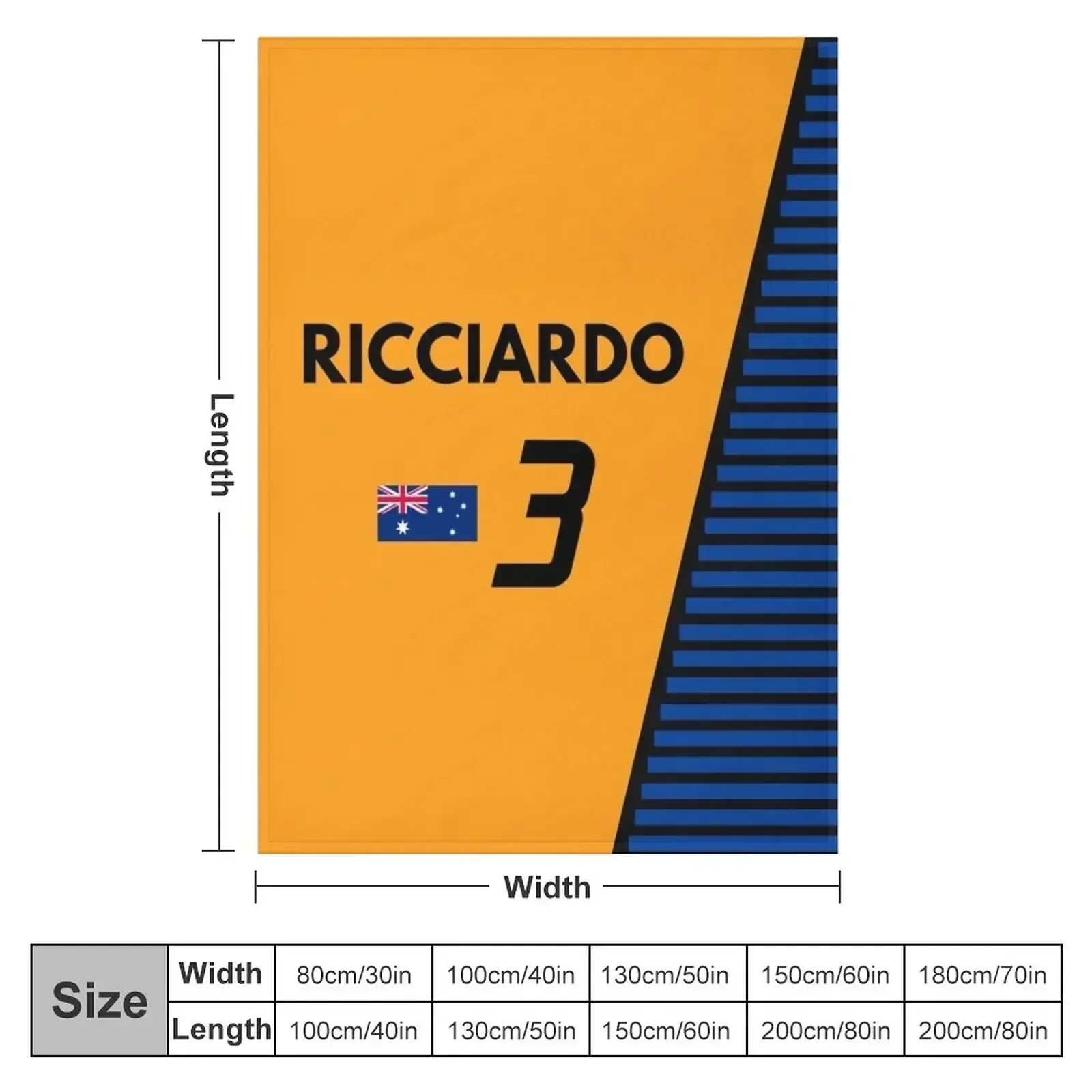 F1 2021 - # 3 одеяло Ricciardo модное для декоративного дивана декоративные одеяла кровати