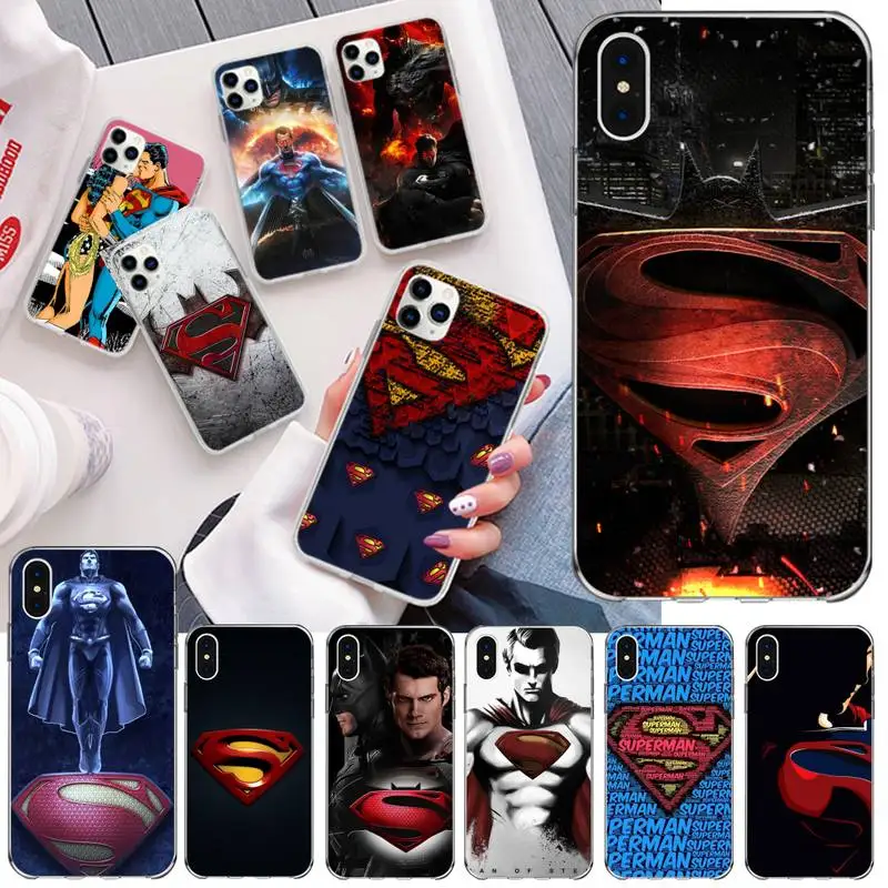

DC Heroes Superman Phone Case For iphone 13 12 11 Pro Mini XS Max 8 7 Plus X SE 2020 XR Silicone Soft Cover