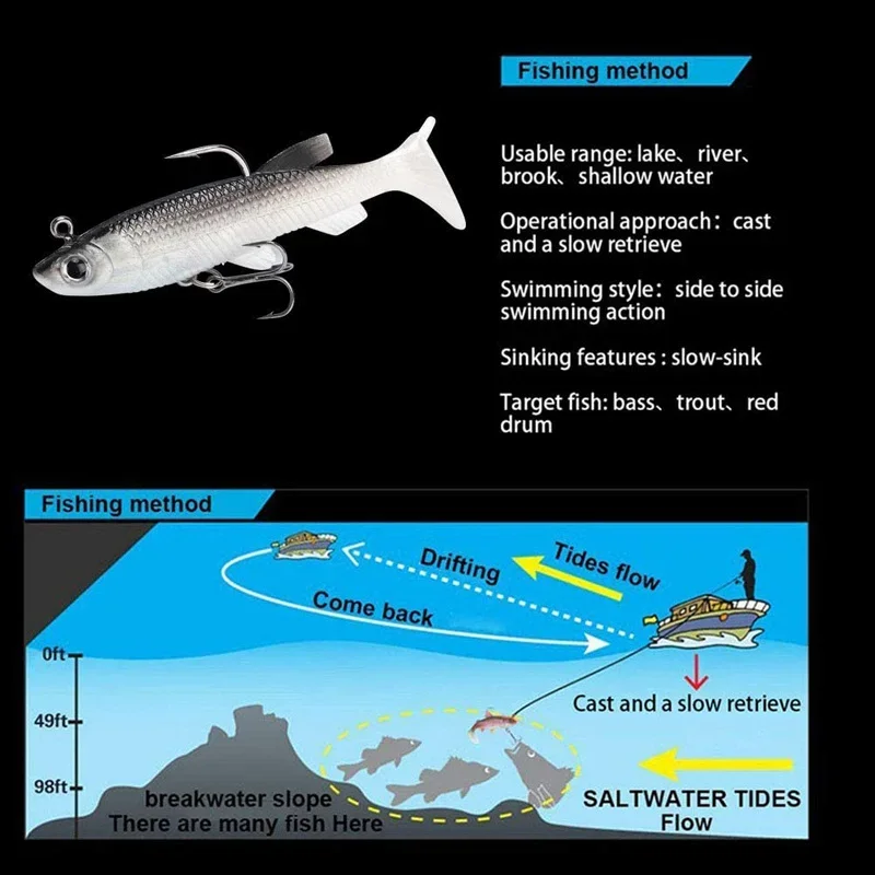 10-1 шт. мягкие пластиковые рыболовные приманки с зазубринами