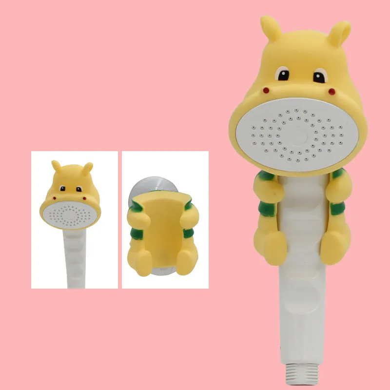 

Cartoon Children Shower Head Nozzle with Suction Cup holder Water-saving Lovely Home Toy Kid Hand Shower Sprinkler Water Booster