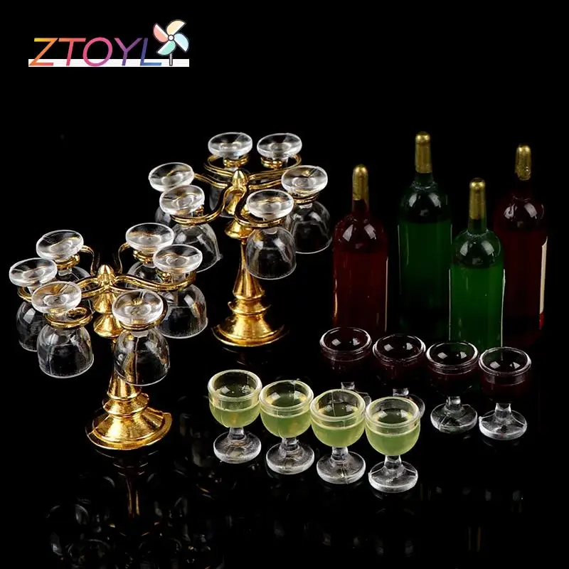 , Goblets, Beer Cups,wine Bottles Cup Holder Dollhouse Miniature Pub Shop New 2019 Brand New