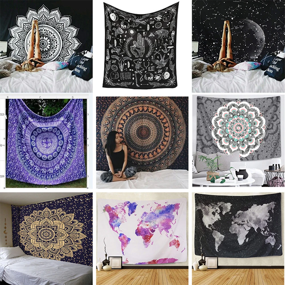 

Datura flowers Tapestry Mandala Printed wall hanging Tapestries Boho Wall Carpet LivingRoom Blanket table cloth yoga mat1 order