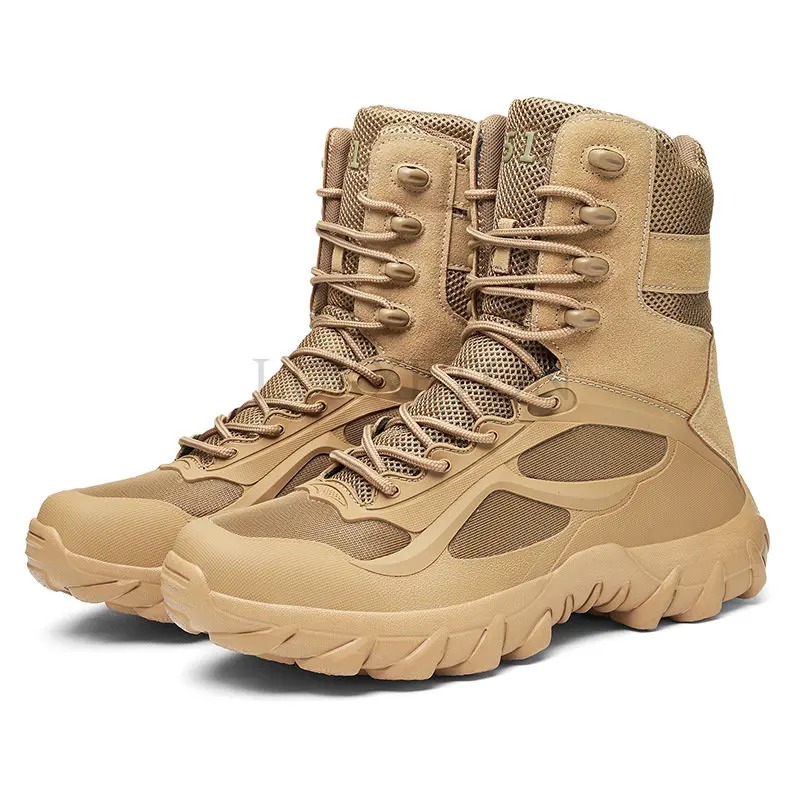 

Мужские армейские ботинки, тактические ботильоны, рабочая обувь, размеры 39-48, для зимы
