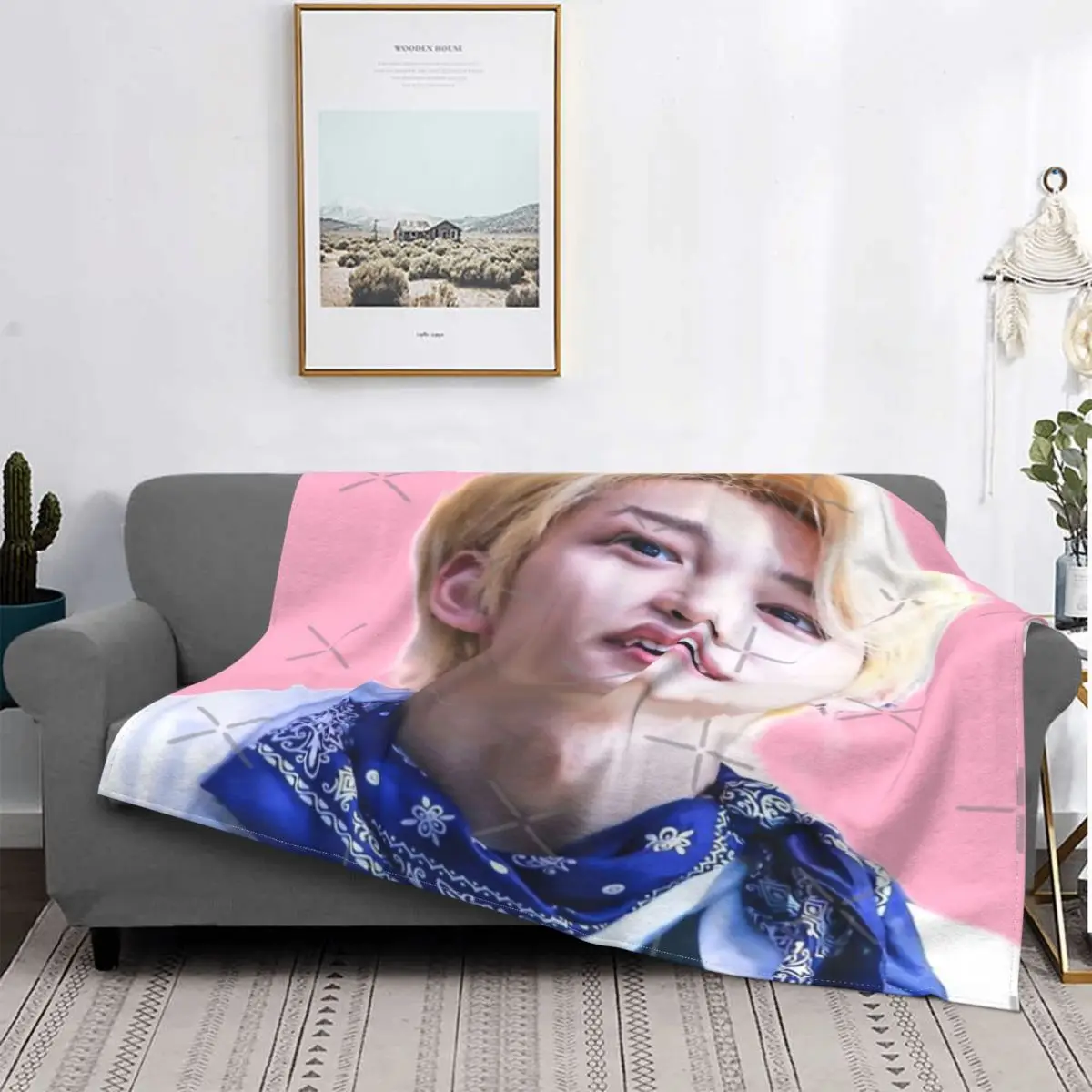 

Manta de cuadros para cama, manta de Anime, toalla Kawaii de playa de lujo, colcha de Старк Lee 2