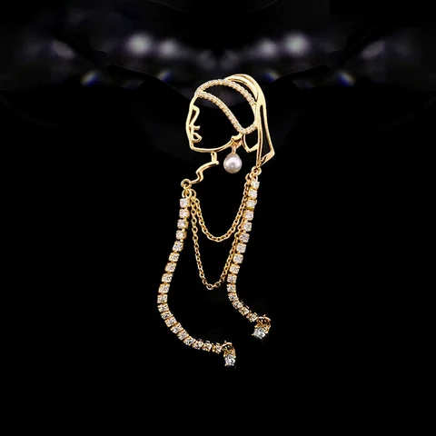 Брошь с кисточками