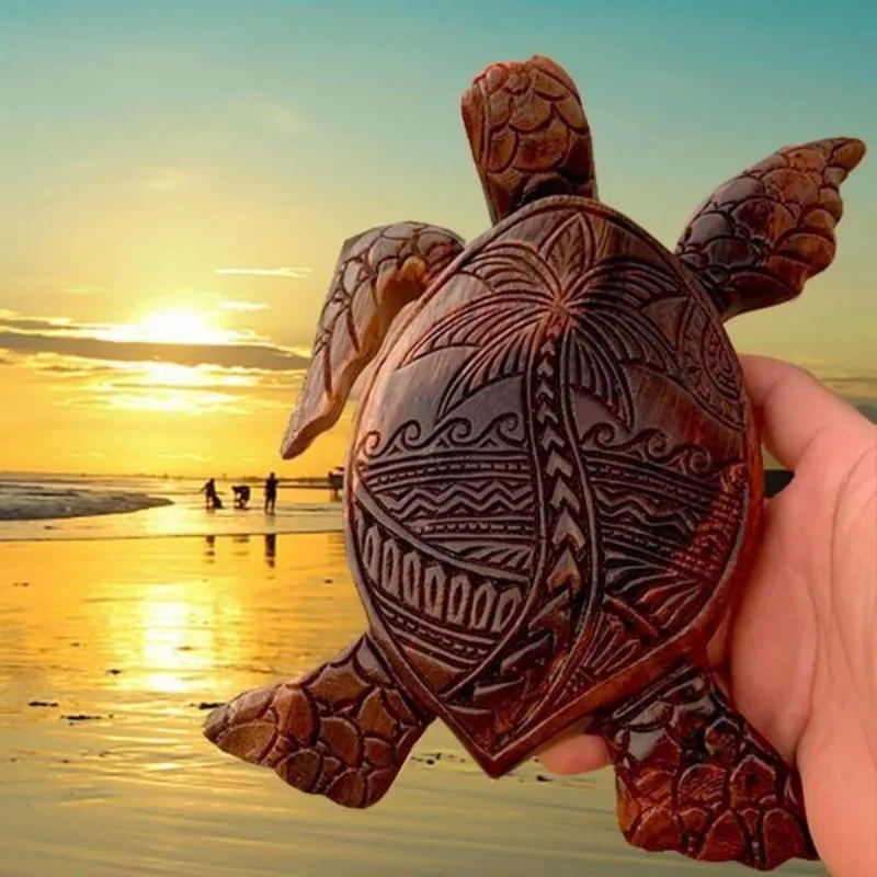 

Turtle Resin Handicraft Ornament Simulated Marine Animal Decoration Hawaiian Style for Home Garden Yard Decor Summer Outdoor