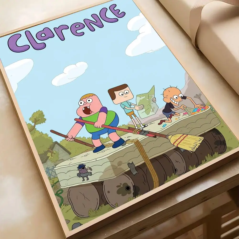 Фото Мультяшные постеры с персонажами C-Clarence для гостиной, бара, кафе, качественные холщовые картины в винтажном стиле, комиксы, декор для дома, настенные изображения №5