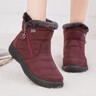 Водонепроницаемые зимние сапоги Lucyever для женщин, зимняя обувь, теплые плюшевые ботильоны на платформе, женские нескользящие ботинки большого размера на низком каблуке